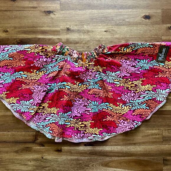 NEW Matilda Jane Platinum Gretchen Floral Circle Twirl Skirt Red Orange Purple 4 - Picture 3 of 7